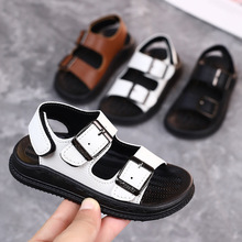 男童凉鞋夏季款中小童沙滩鞋1-15岁时尚运动防滑耐磨大童皮凉鞋