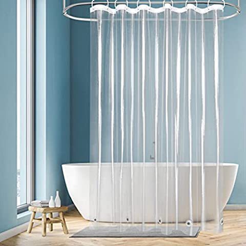 Cortina de ducha invisible, suministro transfronterizo de Amazon, cortina de separación seca y húmeda, partición para el hogar, tela impermeable, cortina perforada sin agujeros