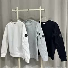 Cross-Border Export Trendy Brand Pure Color Men's and Women's Couple Cp Glasses Round Lens Pullover Casual Sweatshirt