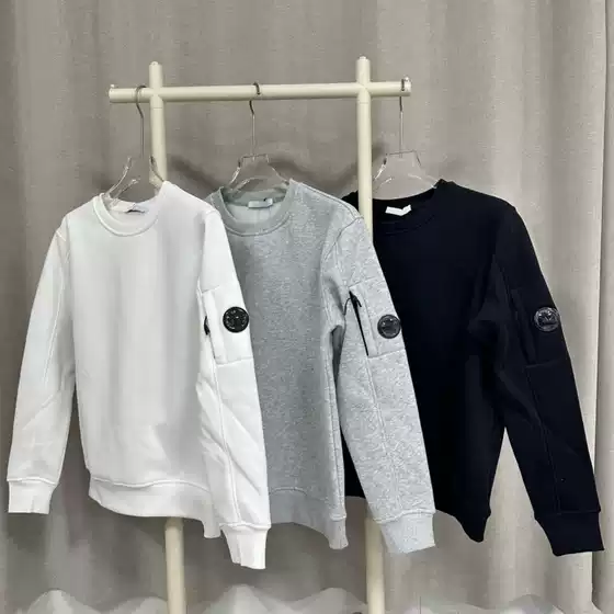 Cross-Border Export Trendy Brand Pure Color Men's and Women's Couple Cp Glasses Round Lens Pullover Casual Sweatshirt