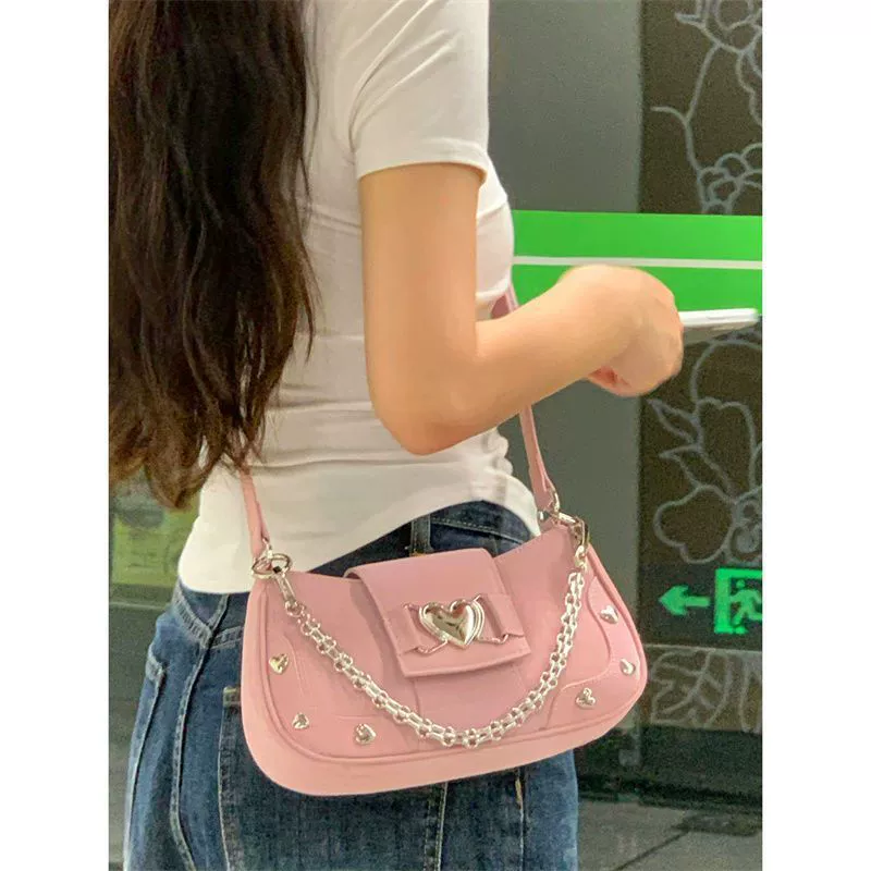 Плечевая сумка на одно плечо Fuchsia, милая подмышечная сумка, 24×6×13 см