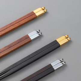 红酸枝筷子乌木筷子餐厅酒店家用筷子高颜值礼品中式筷子10双批发