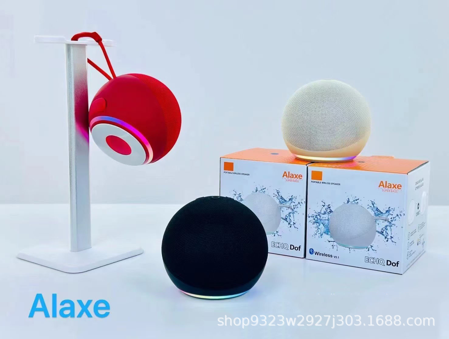 Nuevo altavoz inalámbrico Alaxe transfronterizo, soporte de pared, tarjeta de tela, audio pequeño, escritorio, mini subwoofer pesado