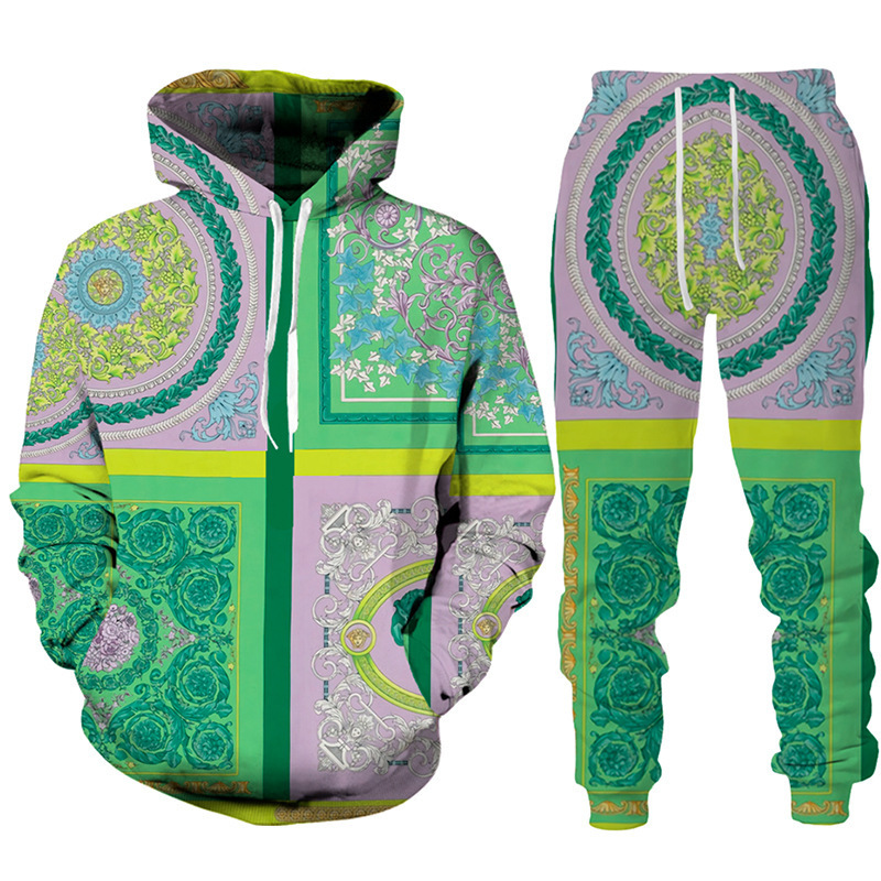 Otoño nuevo estilo casual cómodo traje deportivo retro estilo británico suéter con capucha pantalones MC11-ML1