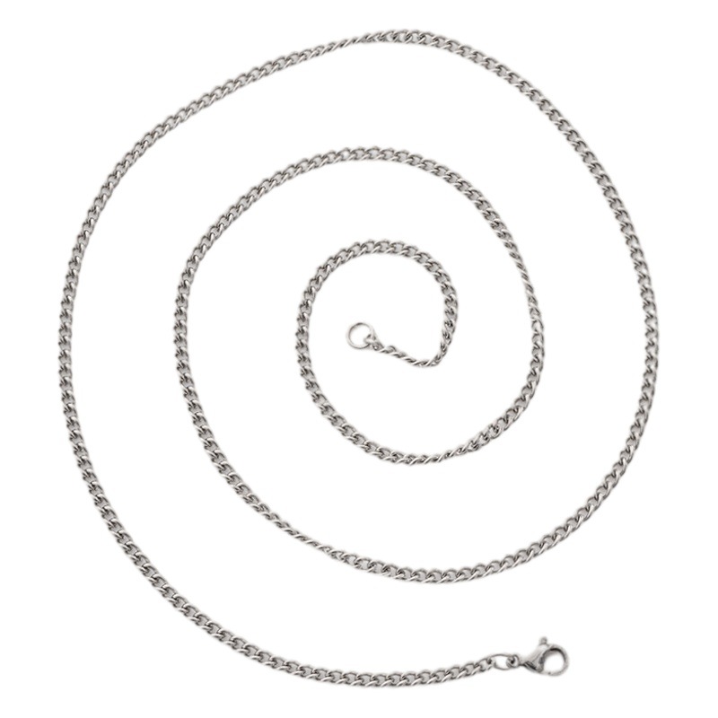 Stainless steel side chain thin twisted chain Women's metal necklace men's simple titanium steel chain diy jewelry chain wholesale