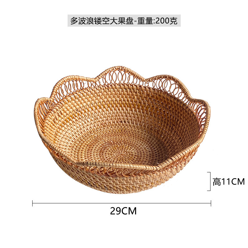 Cestas de frutas y verduras de caña personalizadas, cestas de pan, cestas de frutas secas, cestas de pasteles tejidas a mano, cestas de frutas, props de disparo