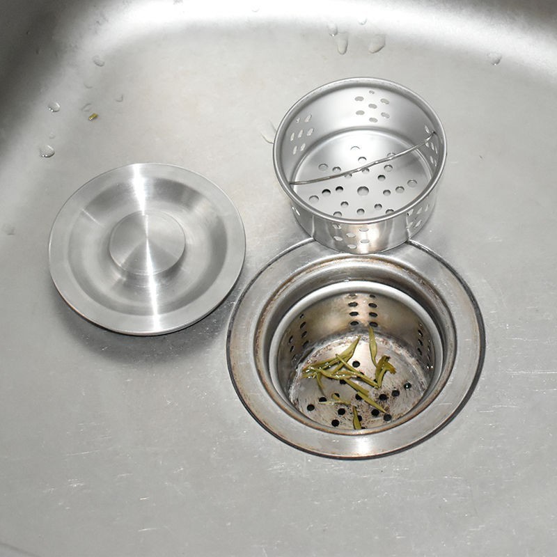 厨房水槽过滤漏斗提篮堵水盖锈钢洗碗洗菜池塞子沥水篮滤网配件|undefined