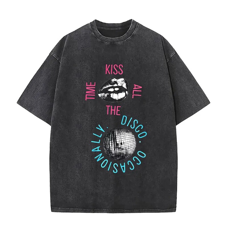 Kiss All Time Disco Occasional Tour 2026 Vintage Washed T-Shirt Harry Style Fan Gift Kiss All Time Disco Occasional Tour 2026 Vintage Washed T-Shirt Harry Style Fan Gift