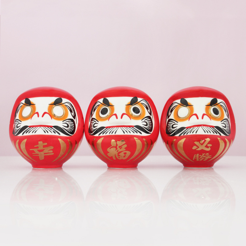 Adornos de cerámica creativa, origen japonés, bendición, fortuna, Damo tumbler, significado, regalo afortunado