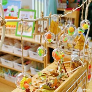 Kindergarten Spring Huanchuang Theme Wall Decoration Material Class Art Area Hanging Graffiti Painting Transparent Crystal Ball