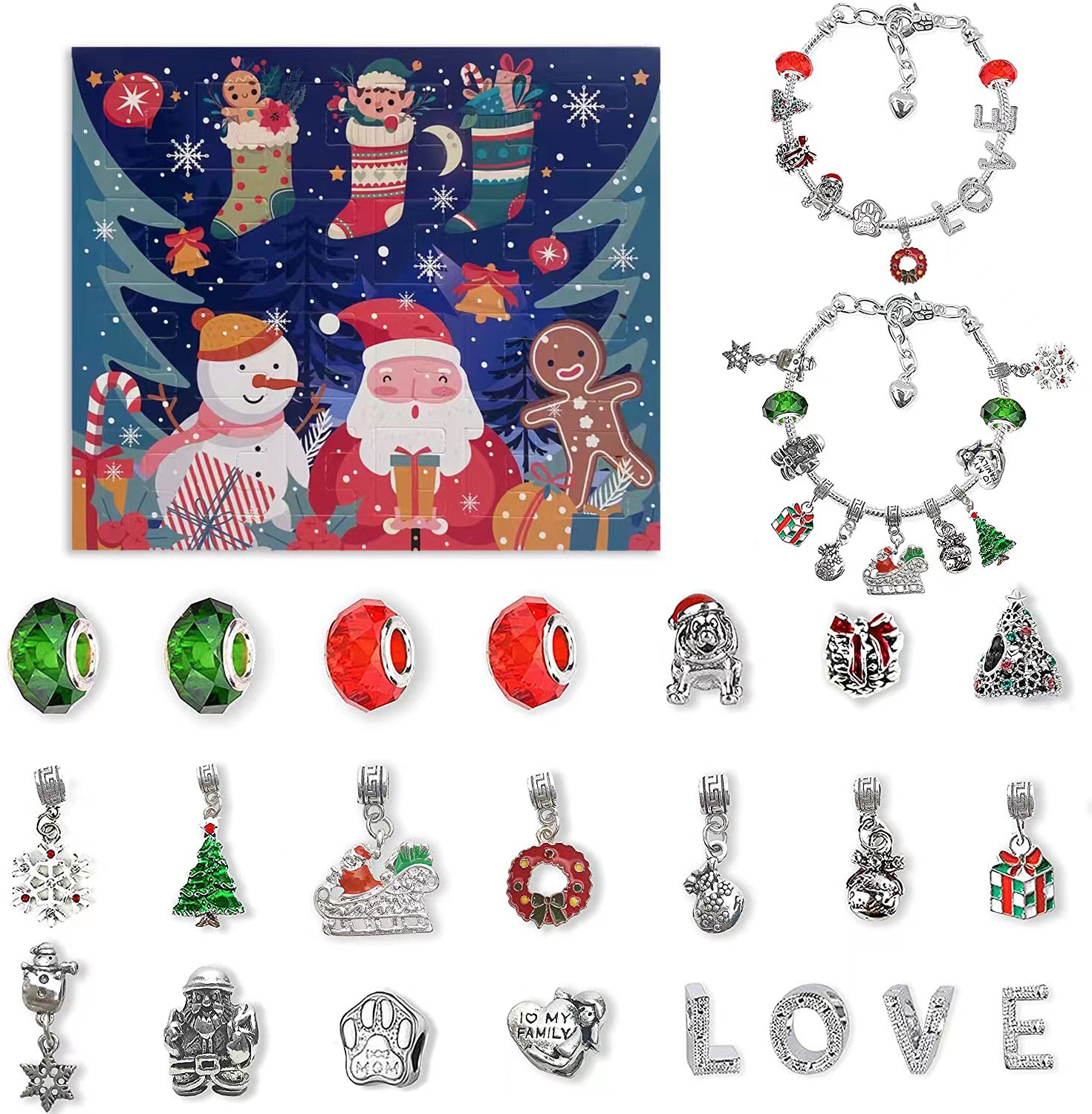 Fashion Santa Claus Christmas Socks Bell Epoxy Alloy Earrings display picture 7