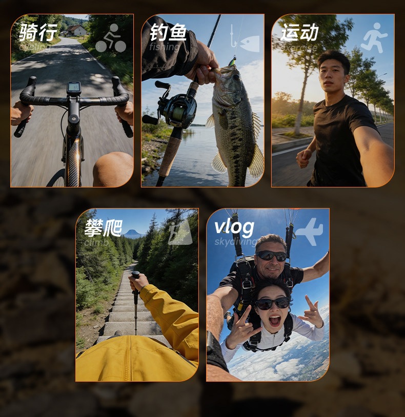 Action Camera Thumb Recorder Hd Video Camera Chest-Mounted Motorcycle Riding Neck-Hanging Shooting Gadget