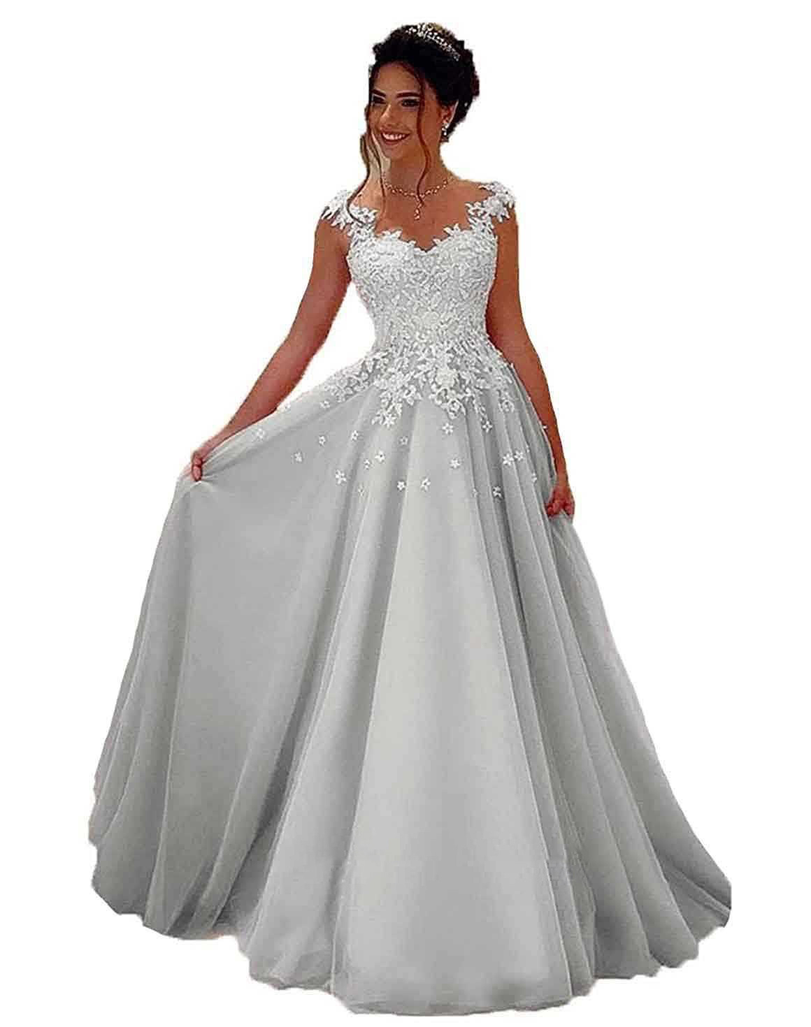 Nuevo vestido de noche con tirantes transfronterizo, gasa de encaje, fiesta de cumpleaños, vestido largo con temperamento, vestido de compromiso nupcial