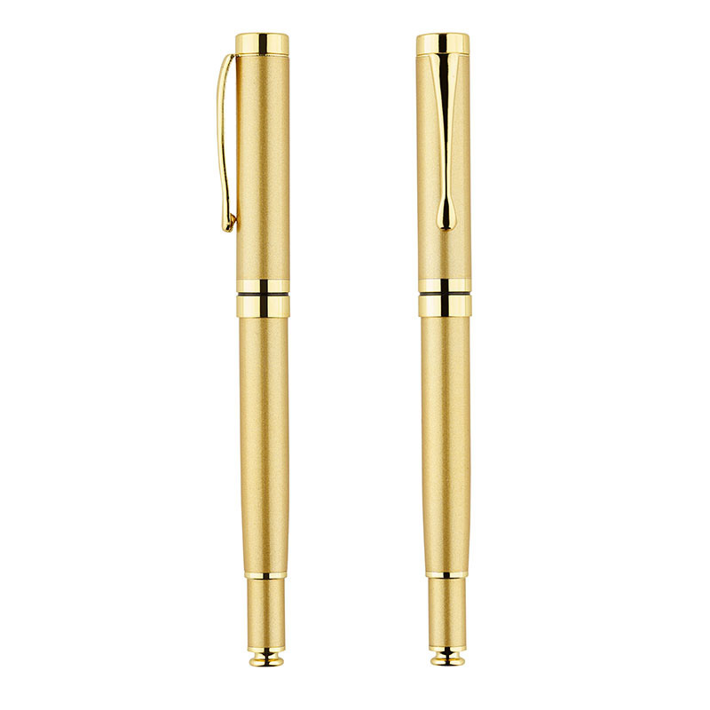 La pluma de firma de bolígrafo de publicidad neutra de metal puede grabar o imprimir el logotipo se puede utilizar para regalos de reuniones de negocios