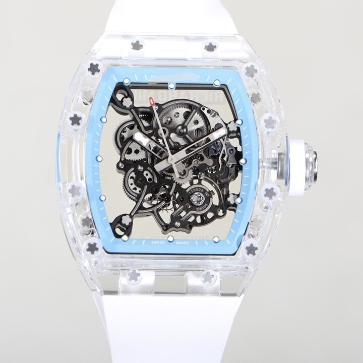 Rm Crystal Case Fully Automatic Mechanical Watch Tourbillon Men's Mechanical Watch Carbon Fiber Men's Mechanical Watch