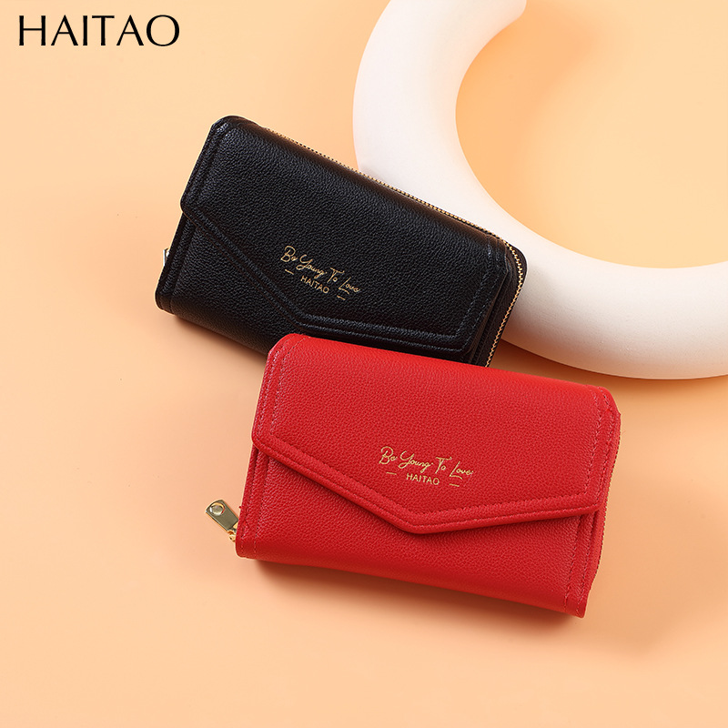 Todos los tipos de nuevos ins mujeres lindas damas cartera de alta calidad corta multi-tarjeta billetera con cremallera pequeña bolsa de mano