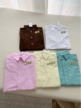 6046 Classic Old Money Style Five-Color Oxford Cotton Women's Shirt 6046 Classic Old Money Style Five-Color Oxford Cotton Women's Shirt