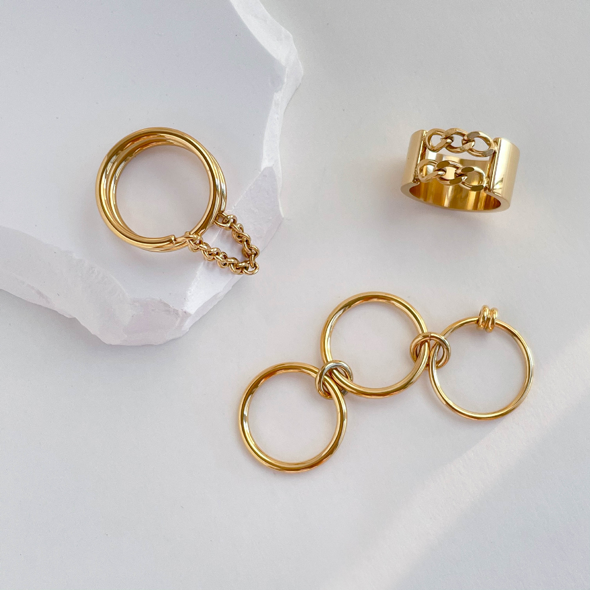 9g Weight Rings Classification 6, 7, 8 Ring Size 1 Piece Quantity Daily Occasion Titanium Steel Material Solid Color Pattern All Seasons Season Women's Gender Tassel Design Simple Style Style Wholesale Jewelry Simple Style Solid Color Titanium Steel Tassel Rings 13