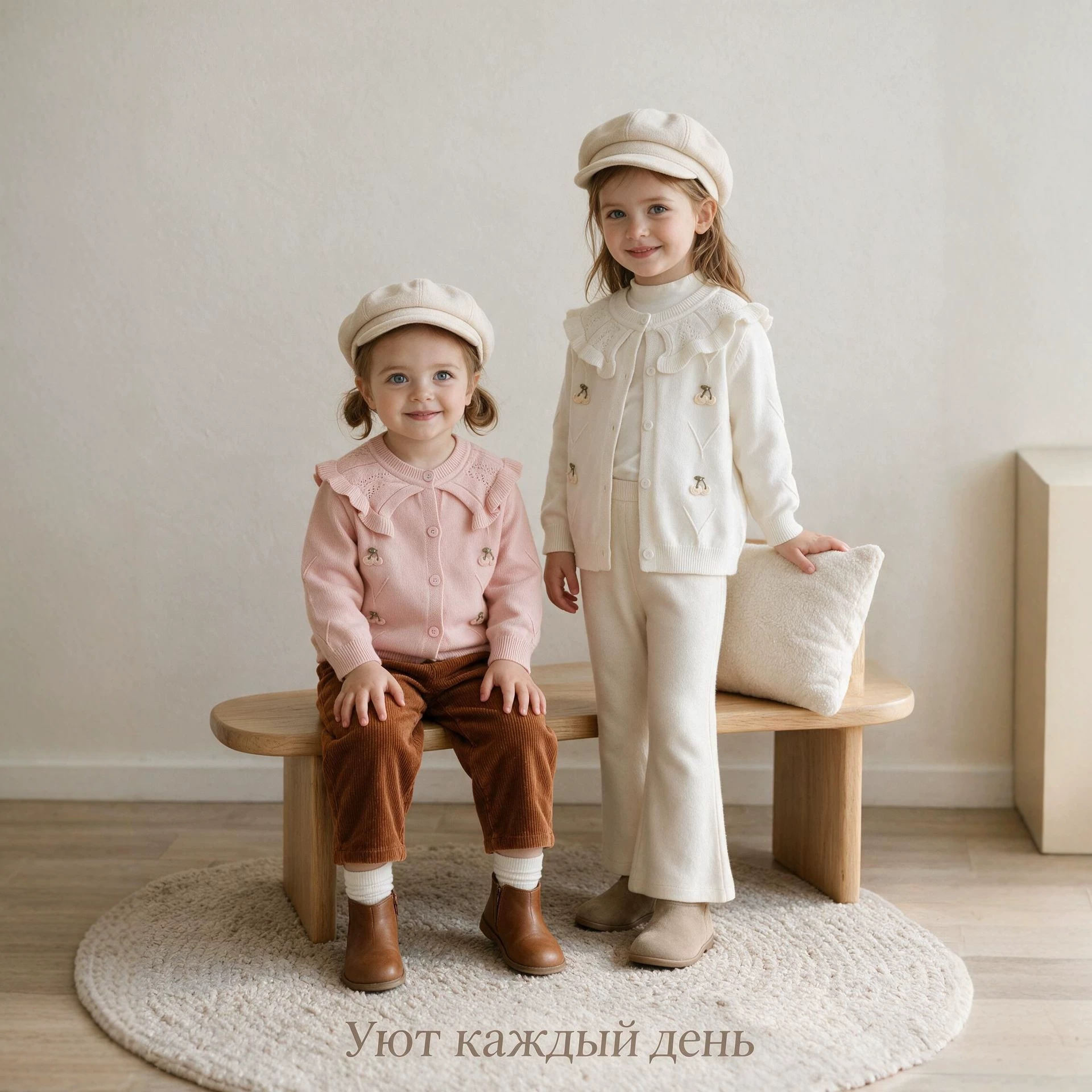European-style cute baby cardigan sweater, Category A, versatile autumn and winter clothing for girls aged 1-4, wholesale pure cotton baby sweater.