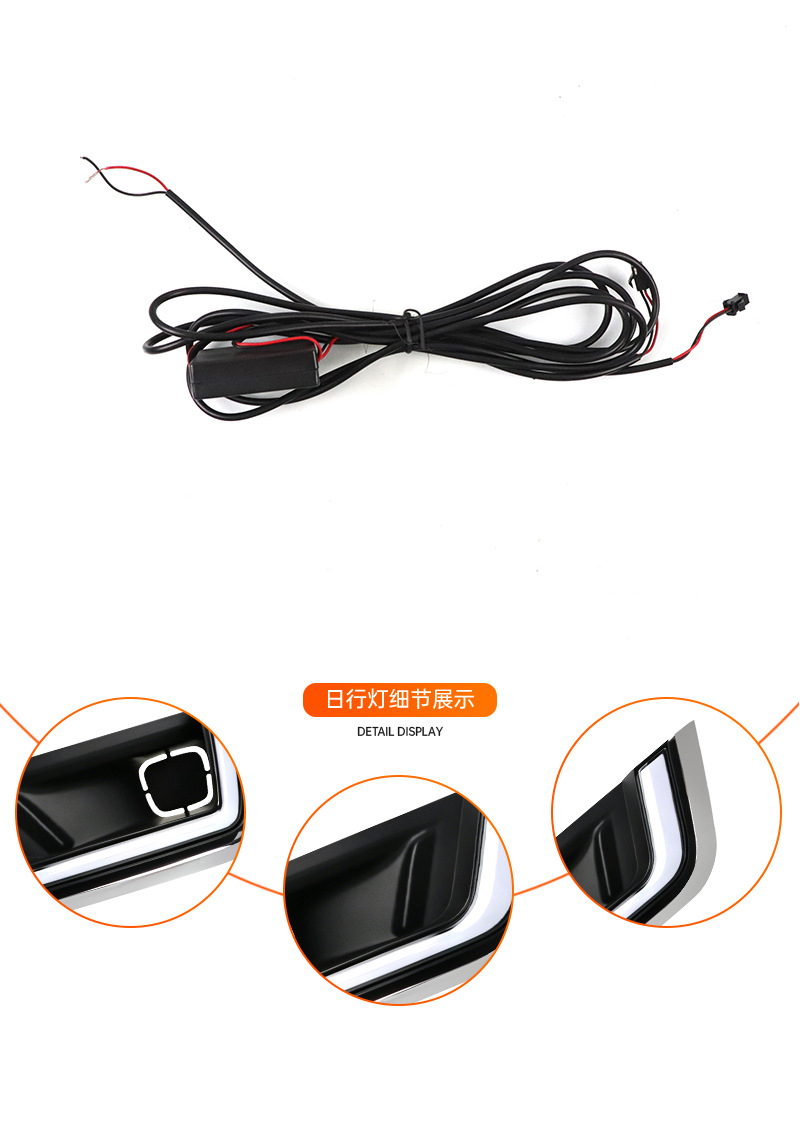 Suitable for 22 new Toyota Land Cruiser daytime running lights, Land Cruiser modified LED flowing turn signal front bumper fog lights