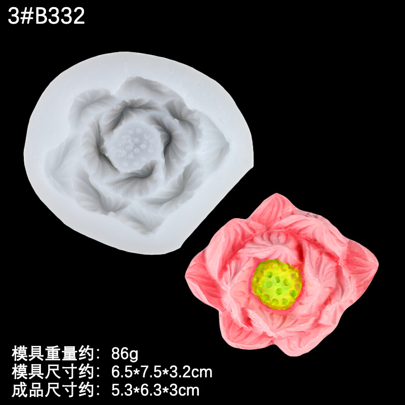 3 # Flor de loto transparente-B332