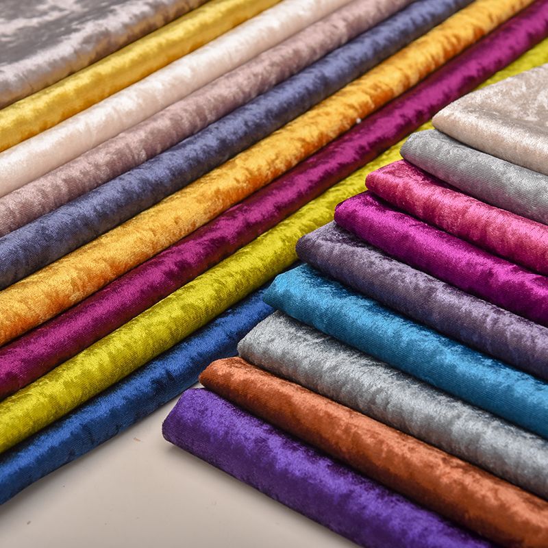 Thickened Ice Velvet European-Style Plain Sofa Fabric Soft and Hard Cushion Dining Chair Tablecloth Gold Velvet DIY Fabric