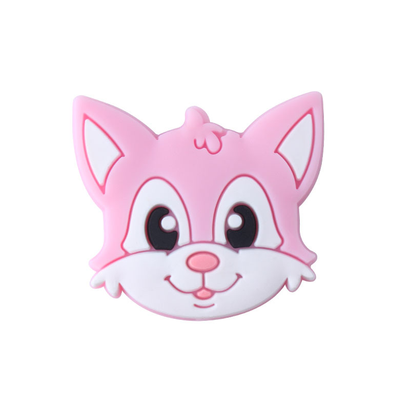 DIY creativo bebé suministros de dibujos animados animal Fox gato silicona joyería bebé chupete cadena molar mordedor pulsera accesorios