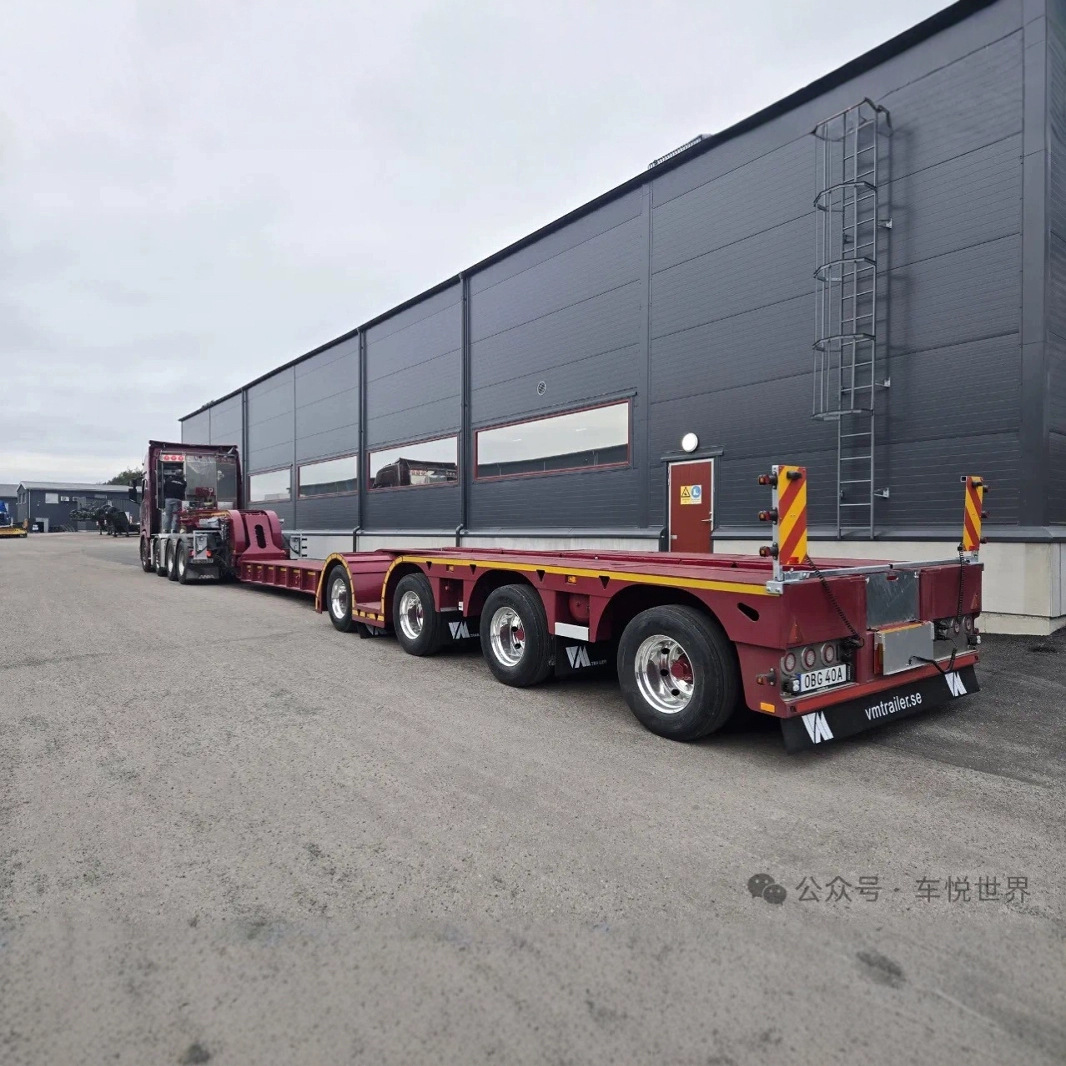 梁山挂车 13.75米轻型低平板半挂车 挖掘机运输低平板半挂车