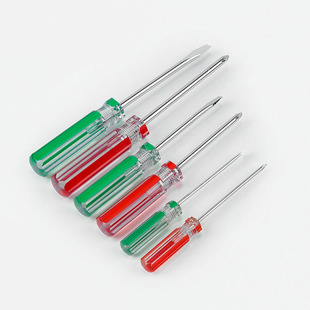 Transparent handle color bar T20 red 6mm cross flat 3mm screwdriver hard screwdriver