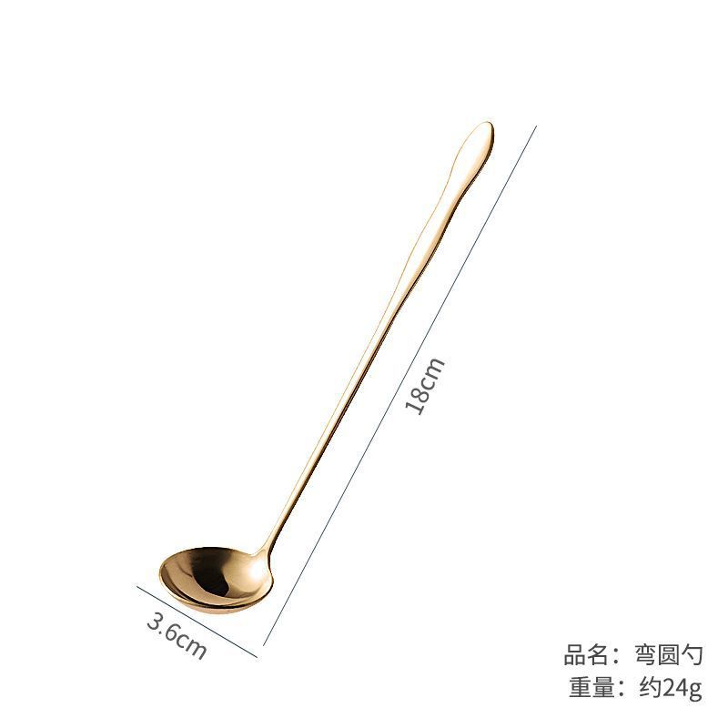 둥근숟가락 18CM*3.6CM (골드)