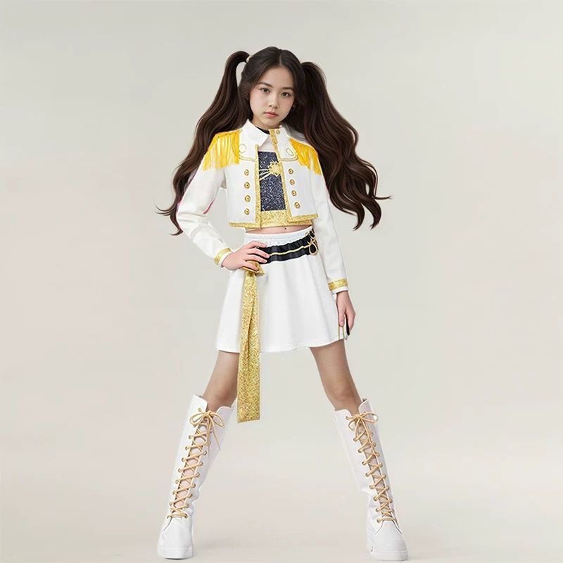猎魔女团 K-POP明星鲁米米拉佐依cos服韩流cosplay儿童同款演出装|undefined