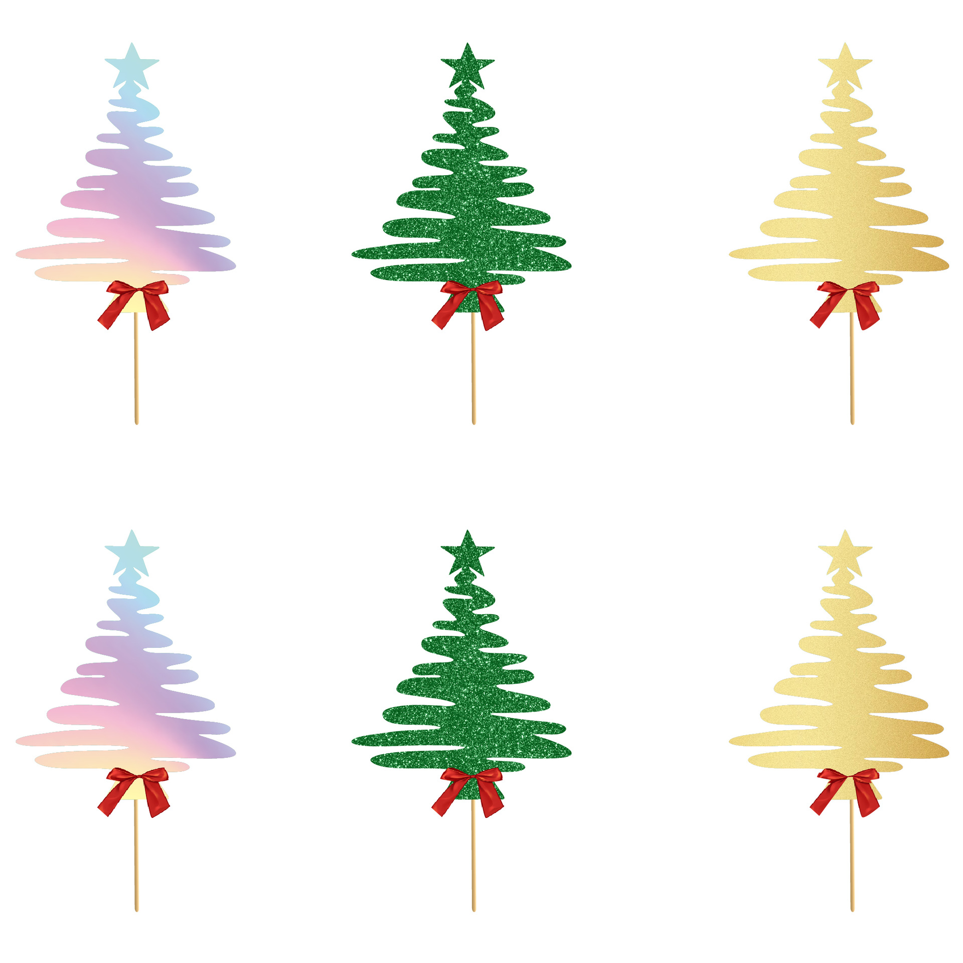 Amazon nueva fiesta de Navidad decoración de la torta plug-in Navidad postre decoración árbol de Navidad pastel plug-in