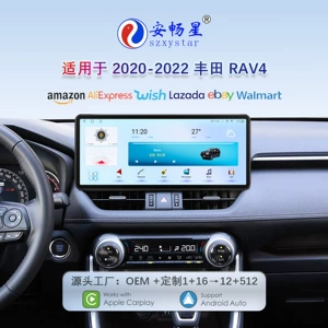 20-22 Toyota Rav4 12.3 düymlük Android Böyük Ekran Carplay Naviqasiya 360 Panoramik Cihaz