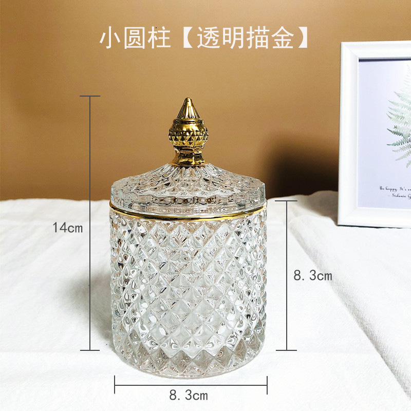 1 ピースロットヨーロッパクリスタルガラス角砂糖装飾瓶収納瓶ジュエリー収納瓶モデルルーム家庭用家具|undefined