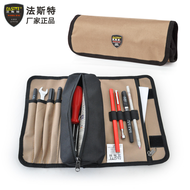 Más rápido Oxford rollo de tela bolsa simple kit de herramientas pequeña bolsa de trabajo bolsa de bolsillo bolsa de embrague PT-N058