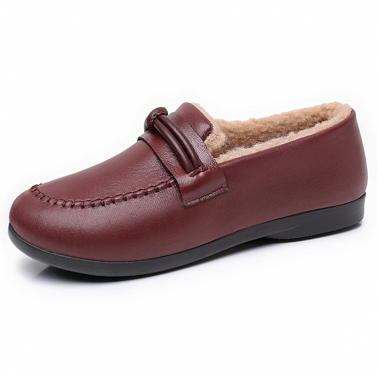 Zapatos de algodón de mujer procesamiento personalizado botas de mujer ligeras y cómodas botas de cuero de moda botas de nieve calientes de un pie botas cortas