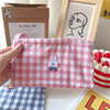 Fresh capacious pencil case, stationery for elementary school students, organizer bag, purse, pen, cloth bag, with embroidery