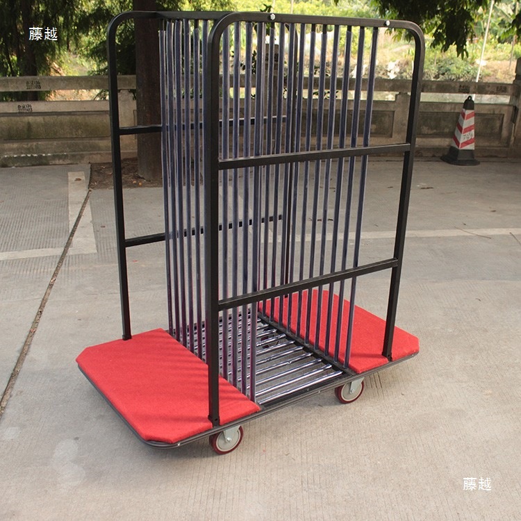 玻璃转盘车餐厅玻璃运输车存放车酒店转盘收集车运送手推车加厚