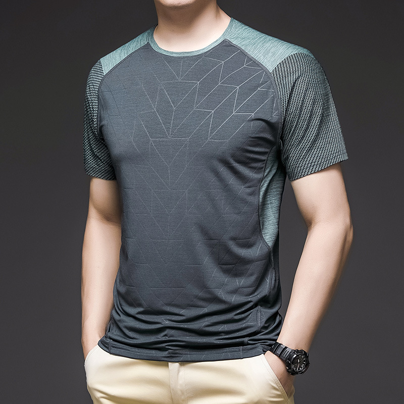 Sports quick-drying T-shirt men's ice silk short-sleeved suit summer thin top vest running clothes breathable half-sleeve