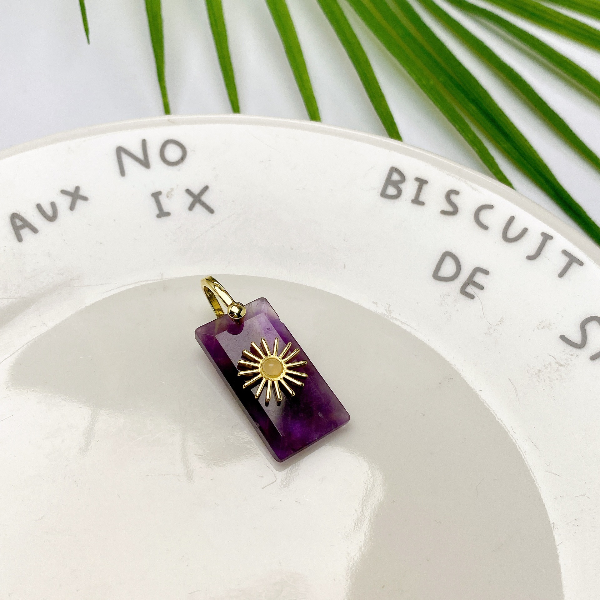 6g Weight Pendant Jewelry Making Type 1 Piece Quantity natural stone Material Sun Pattern IG Style, Retro Style Retro Natural Stone Pendant Necklaces Cold Tone  Style Simple Geometric Pattern Jewelry Accessories 9