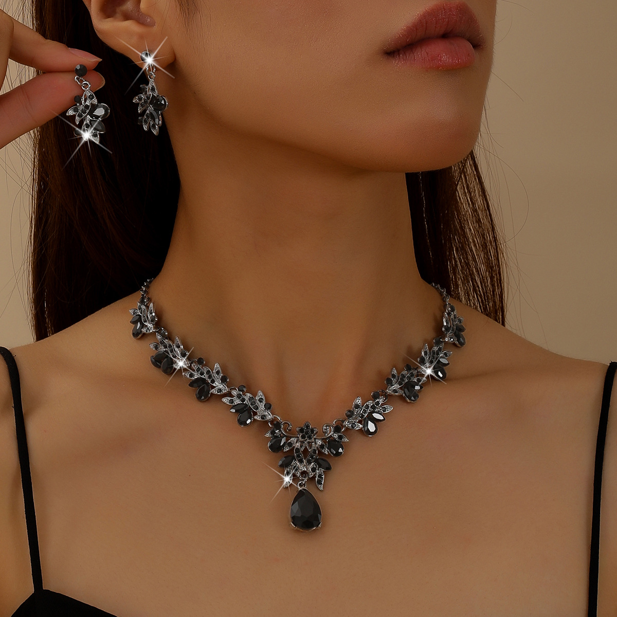 G394 all black two-piece set