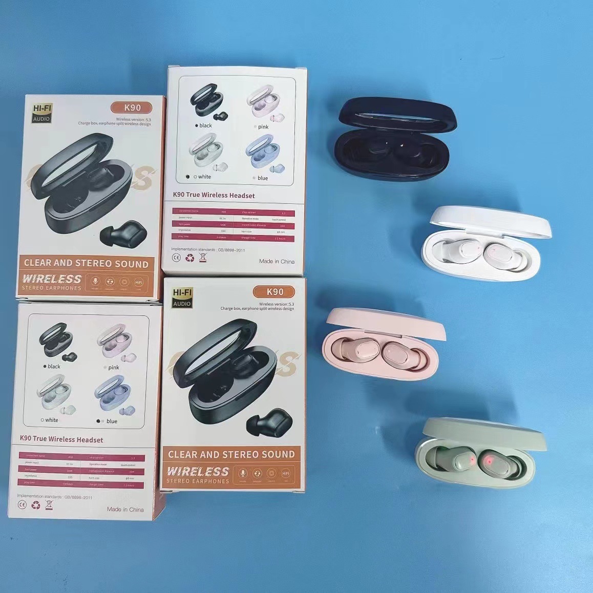Modelo privado explosivo transfronterizo YD03 M90 F9-5C M25 E7S Pantalla digital táctil TWS 5.4 Auriculares Bluetooth F9