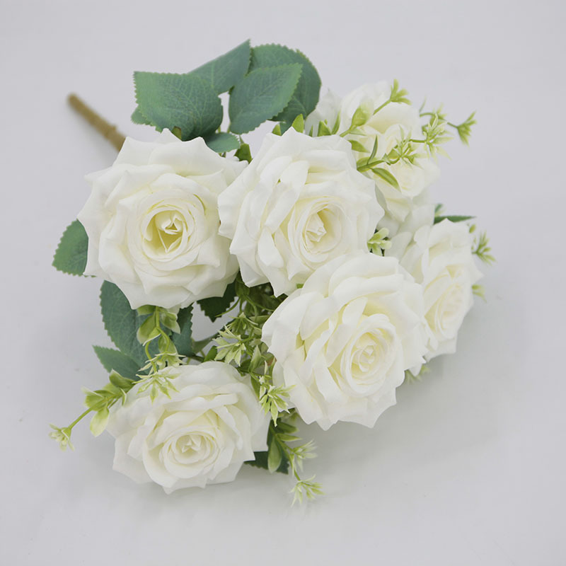 Flor artificial 7 cabeza Austin Rosa peonía flor boda apoyos Rosa artesanía flor falsa al por mayor