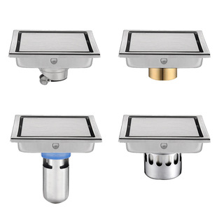 304 stainless steel floor drain deodorant bathroom dn50 bathroom invisible floor drain insect-proof square cover 110 drain