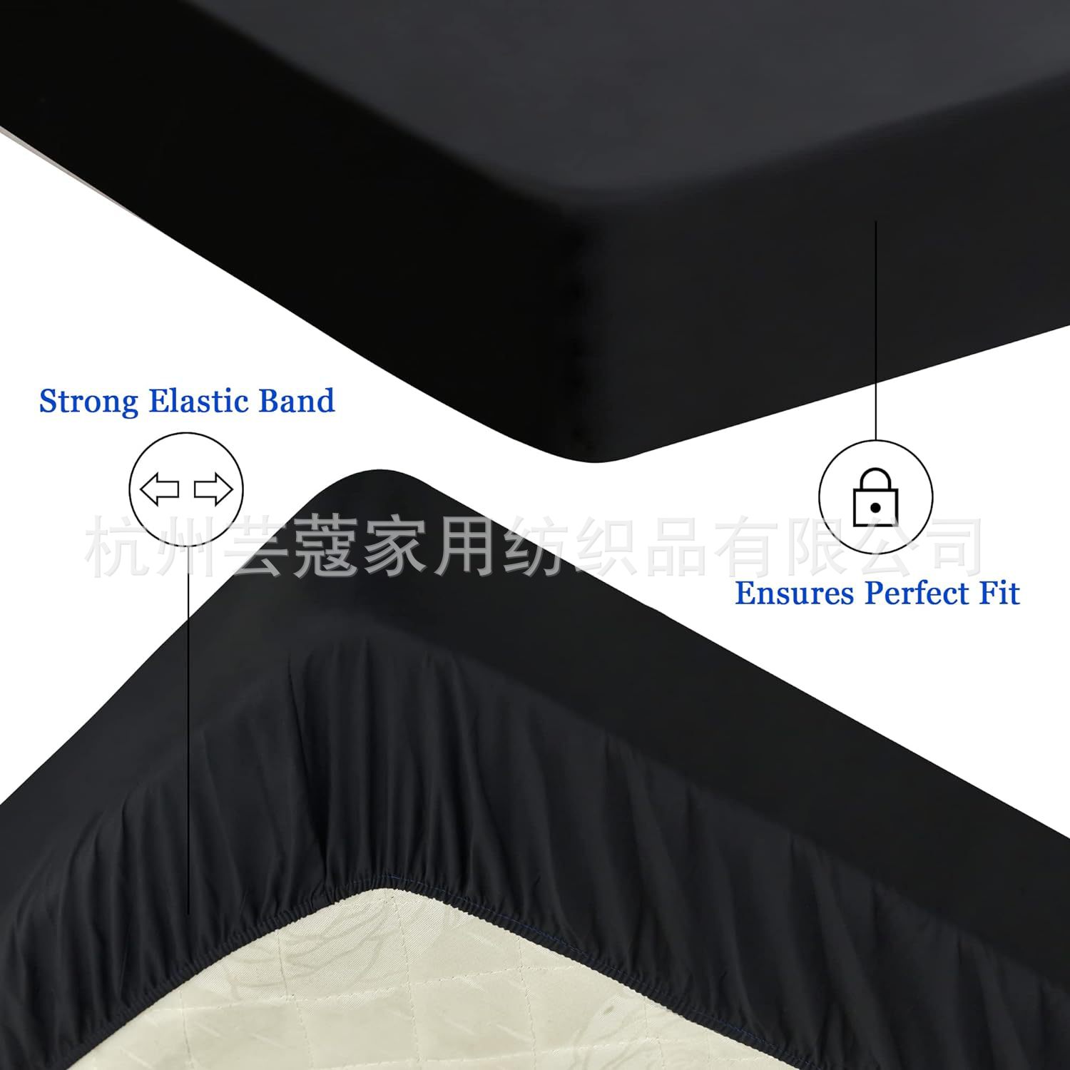 Amazon cama doble colchón protector fabricantes de ropa de cama impermeable mattress protector cubierta de cama