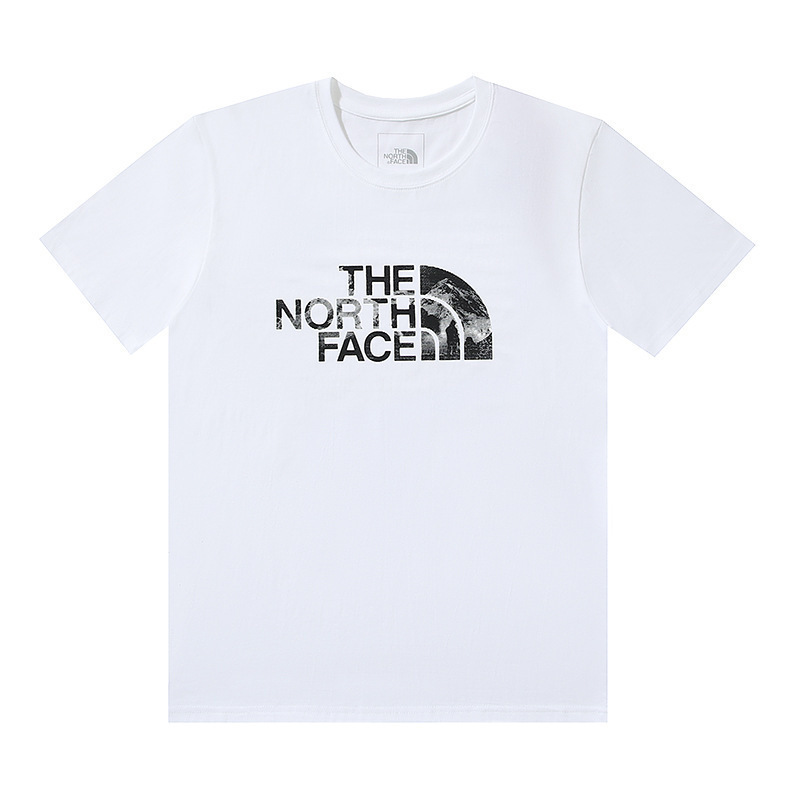 Heavyweight 230g pure cotton The North Face family fashion casual short-sleeve T-shirt, unisex style, couple's trendy print