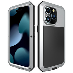 アップル16携帯ケース金属戦車三防iPhone15ProMaxシール転倒防止防塵14保護