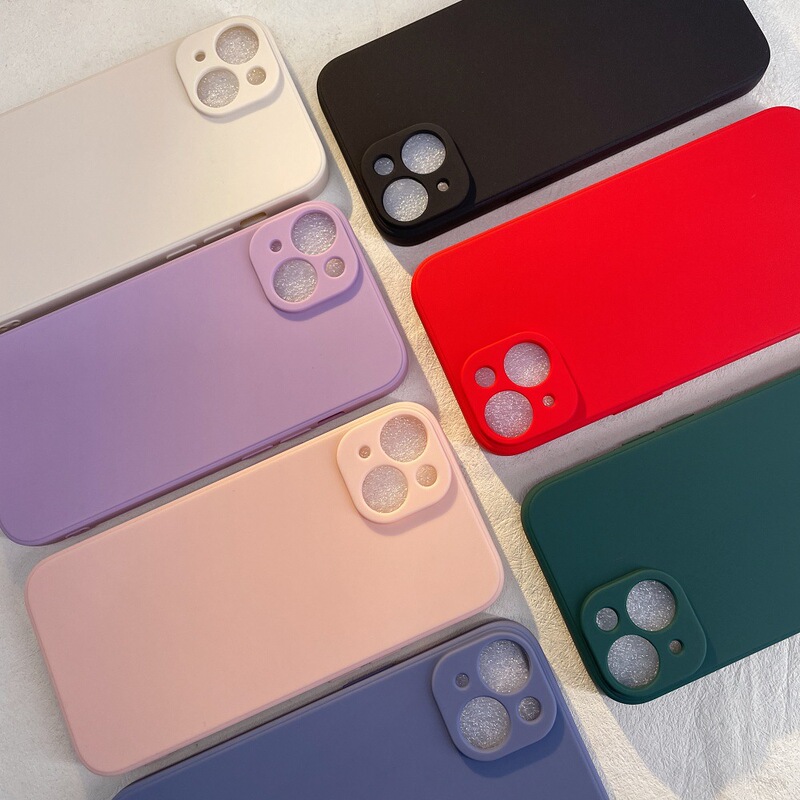 For Apple 15 mobile phone case frosted 13 protective cover 14promax painted 11 material iphone12 wholesale 16