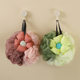 New bath ball double flower super soft not scattered cartoon bath flower ball cute high color value bath ball wholesale