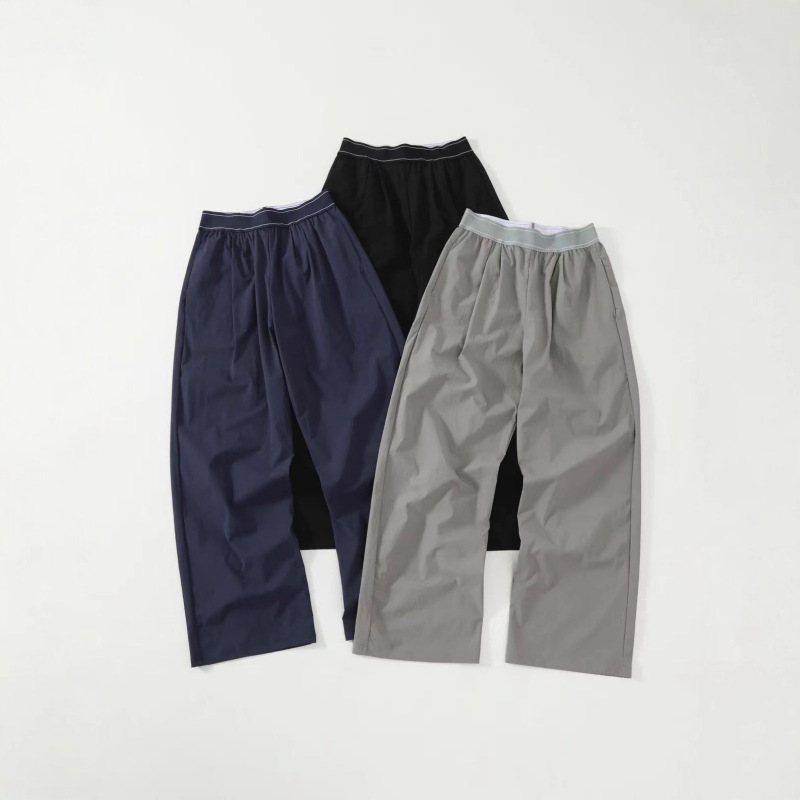 Ins Commuter Sweatpants Woven Webbing Slimming Look Loose and Light Pants Wide Leg Pants High Waist Alo Sports Pants
